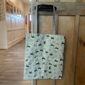 Reusable Peach Print Tote Bag NEW in Package